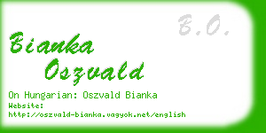 bianka oszvald business card